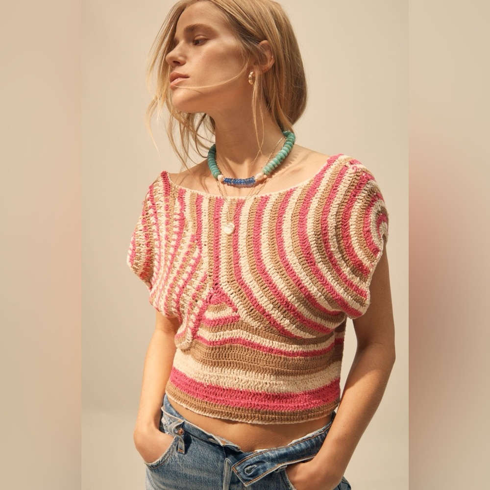 NWT - By Anthropologie Crochet Muscle Top
